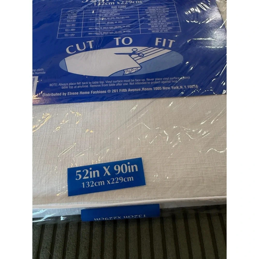 Elrene Home Fashions Table Pad Heavy Gauge Vinyl Cut To Fit 52 x 90 Inch‎